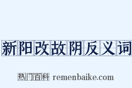 新阳改故阴反义词是什么意思的图片